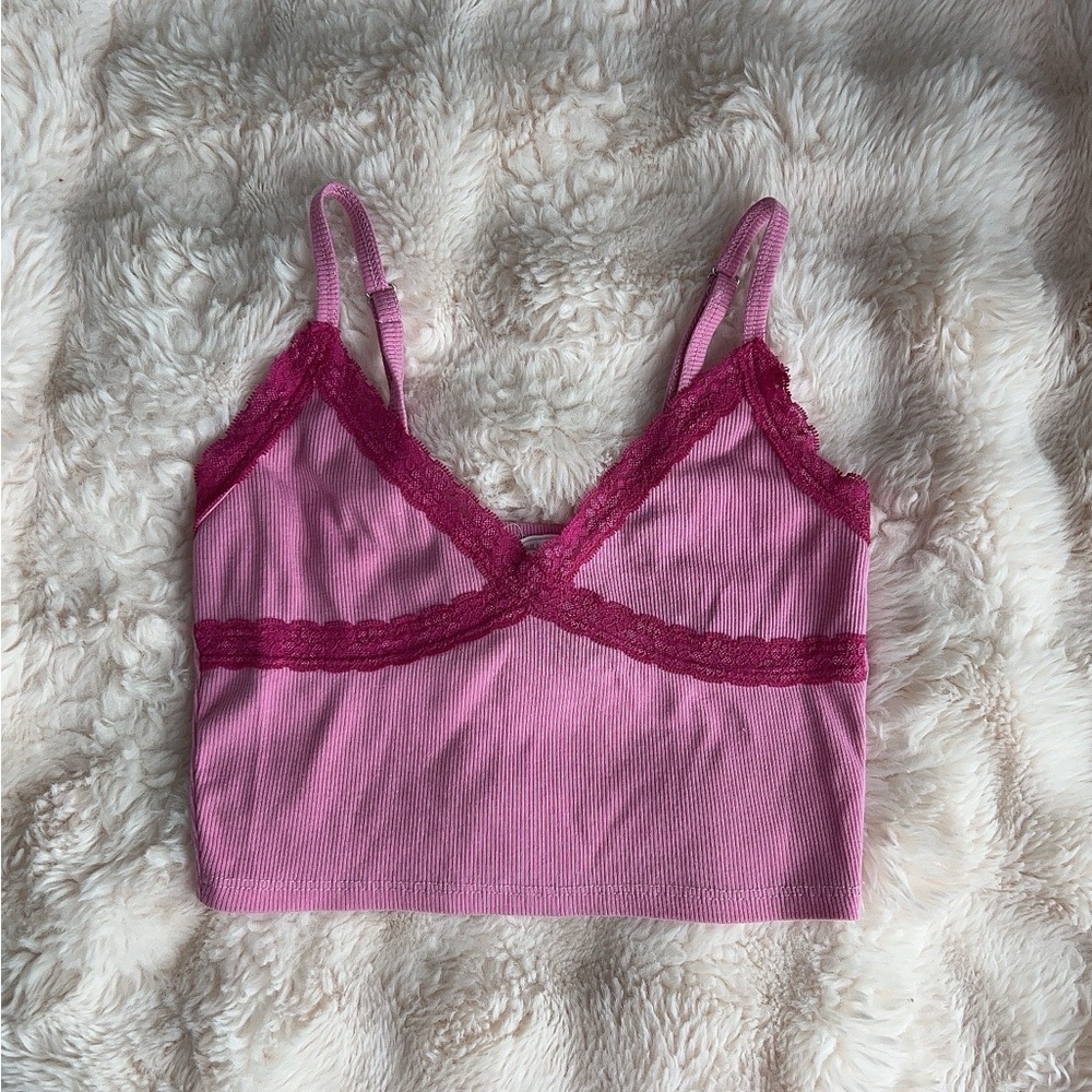 Full Tilt Trim Pink Top